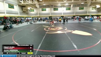 100 lbs Semifinal - Finley Evjen, Legends Of Gold vs Olivia Anderson, Dakota Boyz Wrestling Club