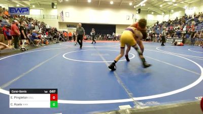 100 lbs Consolation - Eli Pingleton, Collinsville Cardinal Youth Wrestling vs Caden Ryals, Vian Wrestling Club