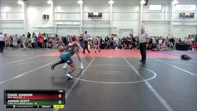 140 lbs Round 2 (10 Team) - Ammon Scott, Carolina Hammer Squad vs Chase Johnson, Ohio Gold 10K