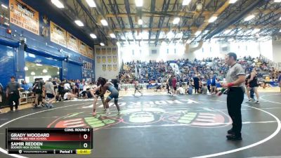 120 lbs Cons. Round 5 - Grady Woodard, Middleburg High School vs Samir Redden, Booker High School