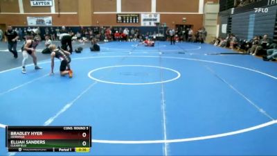 150 lbs Cons. Round 5 - Elijah Sanders, Clearfield vs Bradley Hyer, Herriman