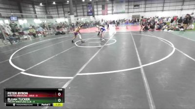 106 lbs Round 2 (4 Team) - Elijah Tucker, TROJAN WRESTLING CLUB vs Peter Byron, INVICTUS WRESTLING - GOLD