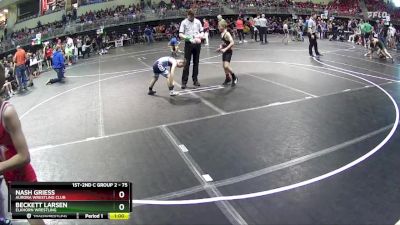 75 lbs Cons. Round 1 - Nash Griess, Aurora Wrestling Club vs Beckett Larsen, Elkhorn Wrestling