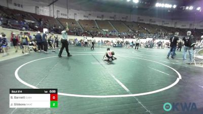 49 lbs Consolation - Beau Barnett, Cushing Tigers vs Jaxon Gibbons, Skiatook Youth Wrestling 2022-23