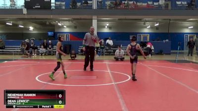 65 lbs Round 4 (6 Team) - Nehemiah Rankin, Barberton vs Dean Lewicz*, Oregon Clay