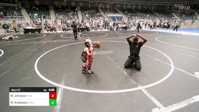 46 lbs Consi Of 16 #2 - Maddox Johnson, Terminator Wrestling Academy vs Maculey Andrews, Hilldale Youth Wrestling Club