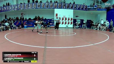 120 lbs Champ Round 1 (16 Team) - Cooper Doucette, Hamilton Heights vs Cameron Chojnacki, New Prairie