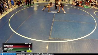 85 lbs Quarterfinal - Iyla Samuel, Pride Wrestling vs Millee Wise, Sons Of Atlas WC