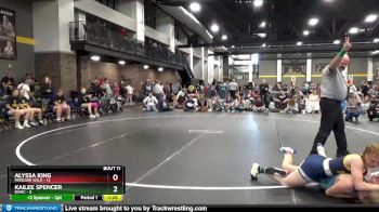 112 lbs Round 4 (6 Team) - Kailee Spencer, BVWC vs Alyssa King, Missouri Gold