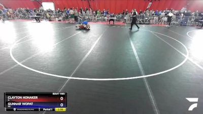 145 lbs Cons. Round 2 - Clayton Honaker, IL vs Gunnar Wopat, WI