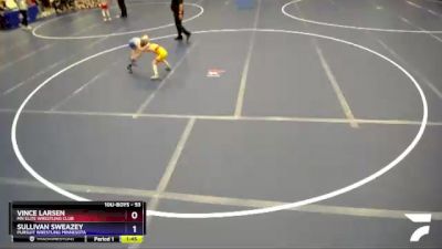 53 lbs Quarterfinal - Vince Larsen, MN Elite Wrestling Club vs Sullivan Sweazey, Pursuit Wrestling Minnesota