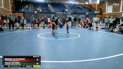 39-44 lbs 3rd Place Match - Nixon Antonio, Charger Wrestling Club vs Benson Hutchinson, Davis Wrestling Club