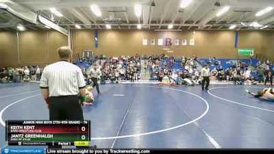 76 lbs 1st Place Match - Keith Kent, Davis Wrestling Club vs Jantz Greenhalgh, Sons Of Atlas