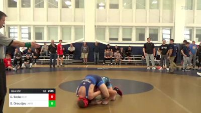 141 lbs Consi Of 16 #1 - Cameron Soda, Unattached - Edinboro vs George Oroudjov, Unrostered-Spartan Combat RTC