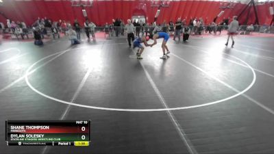 138 lbs Semifinal - Shane Thompson, Minnesota vs Dylan Solesky, Stateline Stingers Wrestling Club