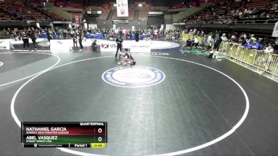 87 lbs Quarterfinal - Nathaniel Garcia, Sunkist Kids Monster Garage vs Abel Vasquez, Poway Wrestling