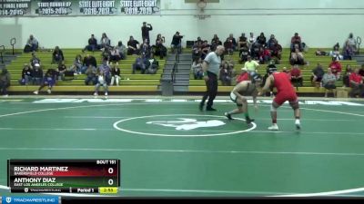 141 lbs 9th Place Match - Richard Martinez, Bakersfield College vs Anthony Diaz, East Los Angeles College