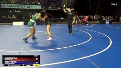 155 lbs Cons. Round 2 - Erin Martin, Tiffin University vs Nia Miranda, Mount Olive