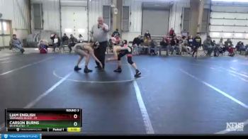 105 lbs Round 3 (4 Team) - Liam English, Warhawks Black vs Carson Burns, 84 Athletes