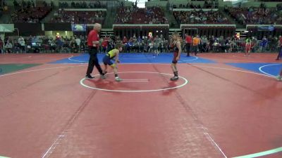 70 lbs Semifinal - Cale Hauge, Project Wrestling vs Jhett Brown, Miles City Wrestling Club