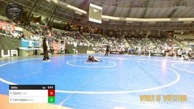 80 lbs Quarterfinal - Tajuan Davis, Team Tulsa Wrestling Club vs Tripp Farrington, Ohio Crazy Goats