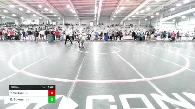 106 lbs Round Of 64 - Talon Verbeck, KS vs Eli Bowman, GA