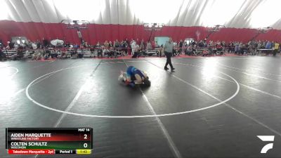 160 lbs Champ. Round 1 - Aiden Marquette, Wrestling Factory vs Colten Schultz, Wisconsin