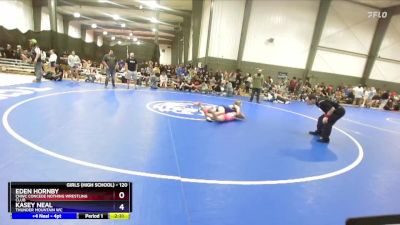 120 lbs Quarterfinal - Eden Hornby, CNWC Concede Nothing Wrestling Club vs Kasey Neal, Thunder Mountain WC