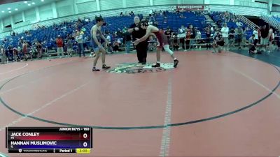 160 lbs Cons. Round 2 - Jack Conley, MI vs Hannan Muslimovic, IL