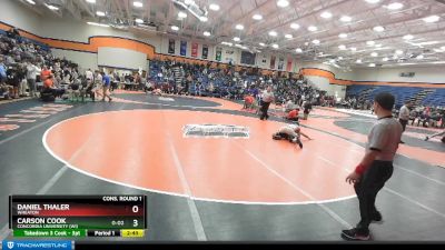 157 lbs Cons. Round 1 - Carson Cook, Concordia University (WI) vs Daniel Thaler, Wheaton