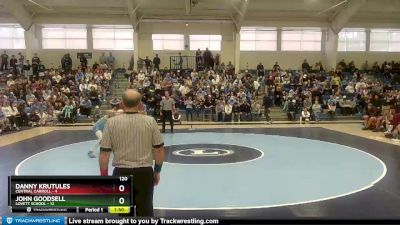 120 lbs Placement Matches (8 Team) - John Goodsell, Lovett School vs Danny Krutules, Central Carroll