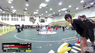 120 lbs Cons. Round 1 - Lazaro Lopez, Santa Ana vs Gerardo Montoya, Orange