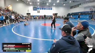 59 lbs Quarterfinal - Orey Brennan, High Plains Thunder vs Jordan Green, Torrington Wrestling Club