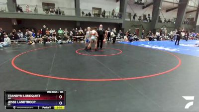 113 lbs Champ. Round 2 - Trandyn Lundquist, WA vs Jesse Landtroop, OR