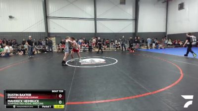 160 lbs Quarterfinal - Dustin Baxter, Punisher Wrestling Company vs Maverick Heimbuck, Scappoose High School Wrestling