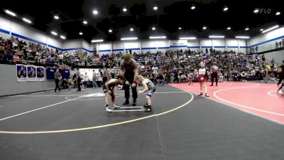 46 lbs Round Of 16 - Axle Hatcher, Harrah Little League Wrestling vs Ty Rodriguez, Noble Takedown Club