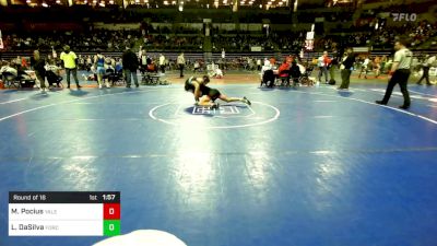 132 lbs Round Of 16 - Michael Pocius, Yale Street vs Lucas DaSilva, Force Wrestling Club