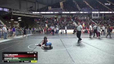 79 lbs Cons. Round 1 - Colt Brummer, Larned Jr Indian vs Konnor Green, SlyFox Wrestling Academy