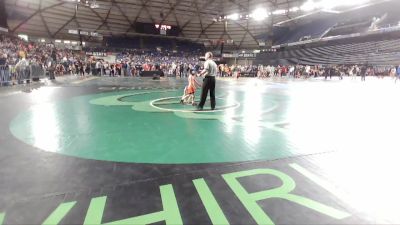 53 lbs Champ. Round 2 - Braelyn Humphrey, Blaine Barracudas Wrestling Club vs Saber Paddock, NWWC