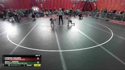 62 lbs Quarterfinal - Beau Landon, Reedsburg Youth Wrestling Club vs Lyndon Holden, Badger Youth Wrestling Club