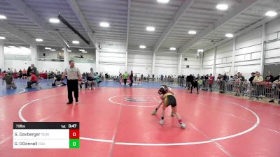 73 lbs Consi Of 8 #1 - Sydney Daxberger, Taunton/Falcons WC vs Grayson ODonnell, Fisheye WC