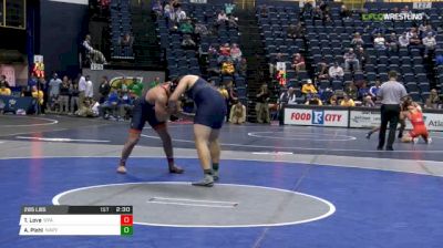 285 lbs Consi of 16 #2 - Tyler Love, Virginia vs Andrew Piehl, Navy