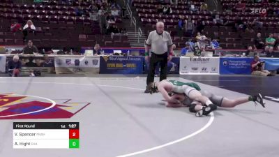 189 lbs First Round - Vaughn Spencer, Pine Richland vs Aiden Hight, Chambersburg