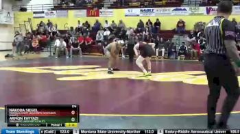 174 lbs 1st Place Match - Nakoda Siegel, Montana State University-Northern (Mont.) vs Armon Fayyazi, Vanguard University (Calif.)