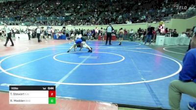 110 lbs Consi Of 32 #1 - Trent Stewart, Plainview Junior High vs Reece Madden, Bixby