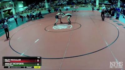 132 lbs Semifinal - Wesley Ricaporte, Spring Creek vs Riley McCullar, Fernley