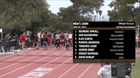 Men's 100m Open, Finals 1