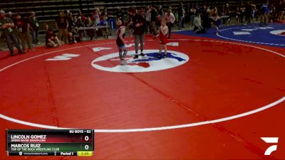 62 lbs Semifinal - Lincoln Gomez, Green River Grapplers vs Marcos Ruiz, Top Of The Rock Wrestling Club