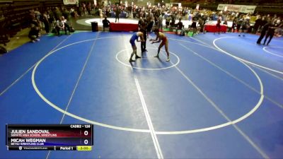 126 lbs Cons. Round 4 - Julien Sandoval, Servite High School Wrestling vs Micah Wegman, Betsu Wrestling Club