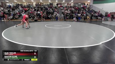 120 lbs Cons. Round 2 - Daxton Kline, Springdale Wrestling vs Alec Taylor, Liberty North